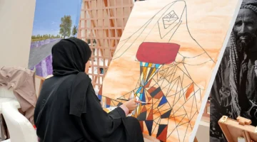 إبداع وفن.. أنامل المبدعين ترسم لوحات جمالية في مهرجان العين التراثي